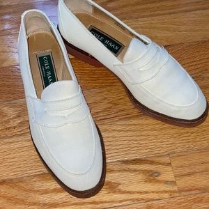 Cole Haan cream suede loafers